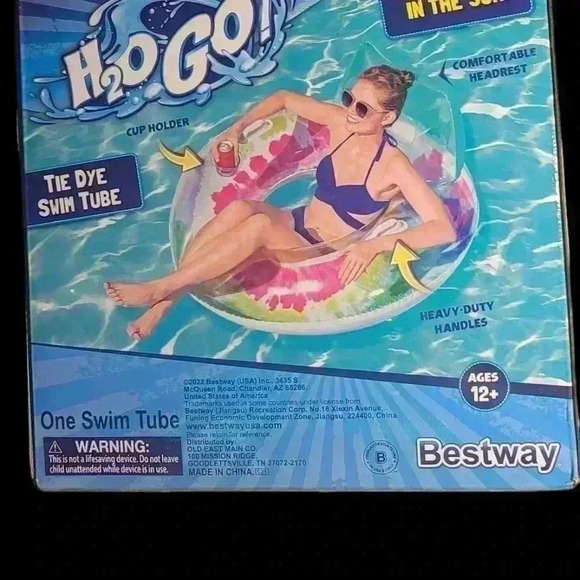H2GO Tie Dye Swim Tube - Picture 2 of 3